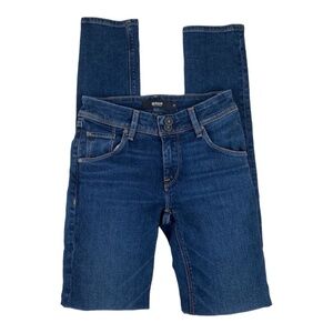 Hudson Jeans Collin Mid-Rise Skinny Jeans Blue Obscurity Size 24